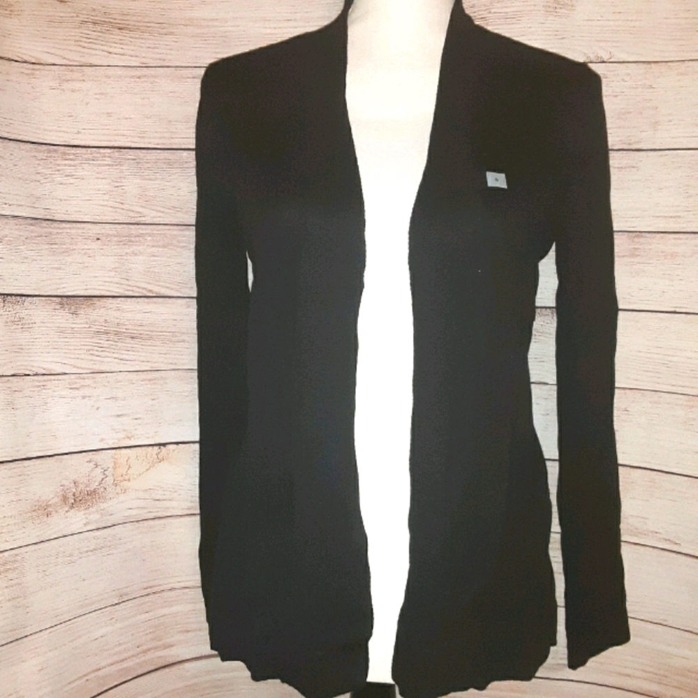 Loft Outlet Pointelle Cuffs Open Cardigan